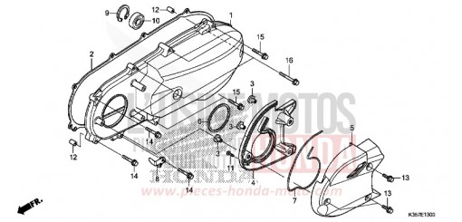 LEFT SIDE COVER WW125EX2F de 2015